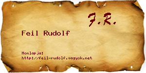 Feil Rudolf névjegykártya