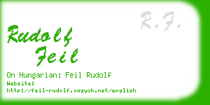 rudolf feil business card